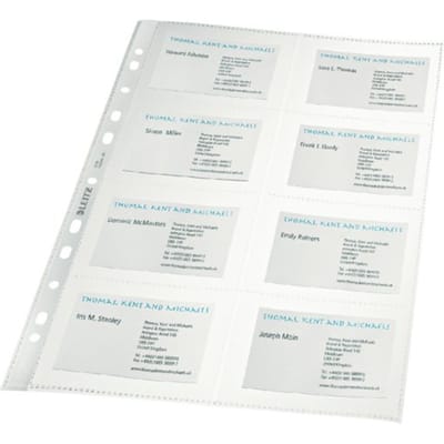 Showtas Leitz Premium voor visitekaartjes copy safe PP A4 glashelder 10 stuks