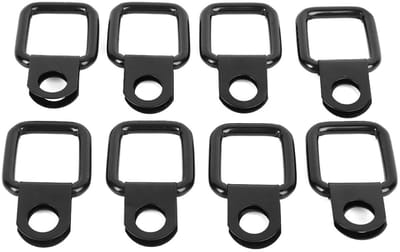 D-ring Ankerpunten - Vastbind Haken - Laden Zekeren - Zwarte Aluminium Legering - Compact Formaat - Zwart