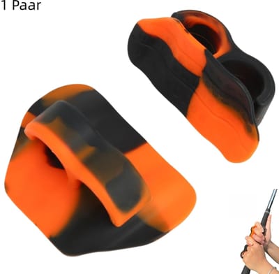 2 stuks - Golf Grip Trainer - Siliconen Swing Houdingscorrector - Grip Trainingshulpmiddel - voor beginners & professionals - zwart oranje