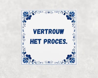 Spreuk tegel 15x15 cm Vertrouw het proces ()