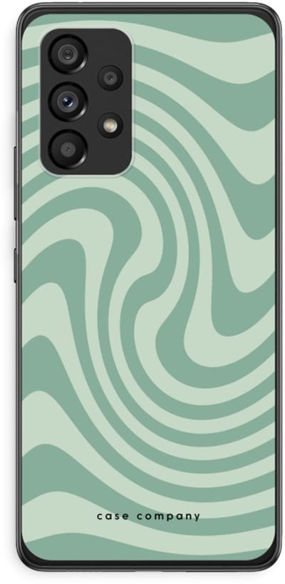 Case Company® - Hoesje geschikt voor Samsung Galaxy A53 5G hoesje - Swirl Groen - Soft Cover Telefoonhoesje - Bescherming aan alle Kanten en Schermrand