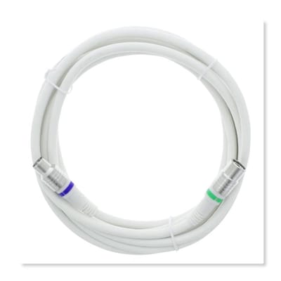 Q-Link coax kabel KK stekker recht wit 3 meter