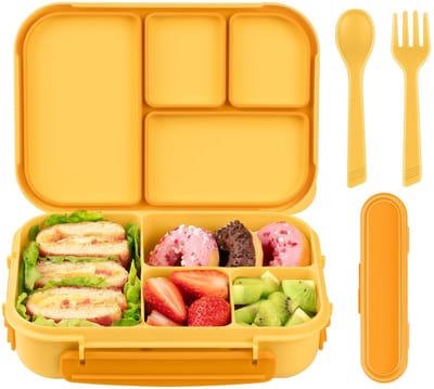 Dailygoods- Lunchbox 1300ML - Bentobox - Lunchbox Volwassenen - Lunchbox Kinderen - Lekvrij - Herbruikbaar met Vorken - Bento Box