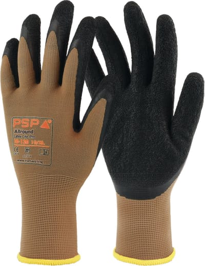 1x 12 paar - Werkhandschoenen PSP 10-120 Allround Top Latex Lite Pro, beige (per 12 paar), maat 7
