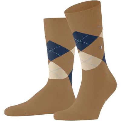Burlington King gedessineerd katoen sokken heren bruin - maat 40-46