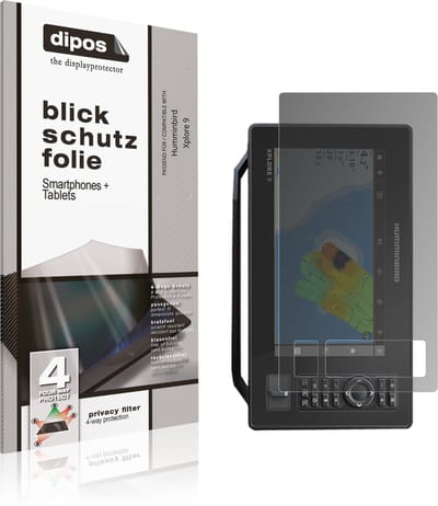 dipos – Matte Privacy Screenprotector geschikt voor Humminbird Xplore 9 | Anti-Spy Beschermfolie