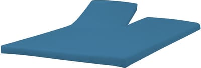 Princess Line Comfortabel Ultra-Soft Splittopper Hoeslaken 160x200 - 100% Katoen Jersey - Hoeslaken voor Elektrisch & Verstelbaar Bed - Rondom Elastiek - Hoekhoogte 15 cm - Bovensplit ca. 90 cm - Blauw