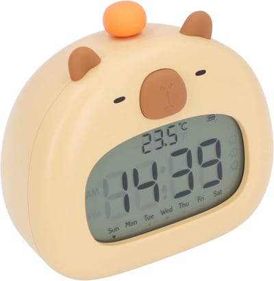 Digitale Wekker - Tafelwekker Kinderen - Wakker Worden - Oplaadbaar Nachtlampje - 120x78x112mm