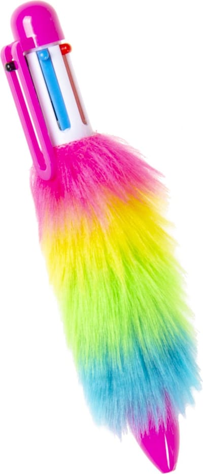 Lg-imports Fluffy Balpen Lichtroze Met 6 Kleuren Inkt