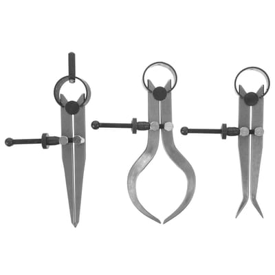 Veerpasser set - Houtbewerking passer - Tekenen en markeren - Vergrendelbare fijnafstelling - 4 inch - Meerkleurig