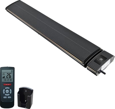 Quality Heating – Wifi Heater – Terrasverwarmer hangend – Terrasverwarming elektrisch - Wifi infrarood terrasheater - black heater - 1800Watt