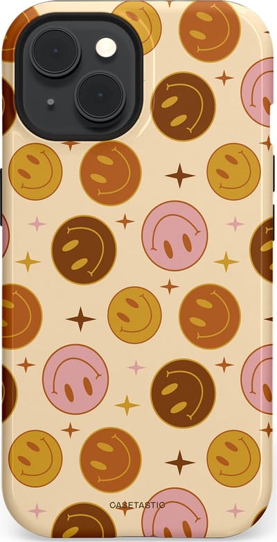 Casetastic Hoesje Geschikt voor Apple iPhone 15 Magsafe - Stijlvolle Beschermende Duo-layer Case - Geluk