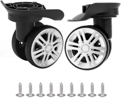 2x Universele Reservewielen voor Koffer - Stille Zwenkwielen voor Bagage Reparatie