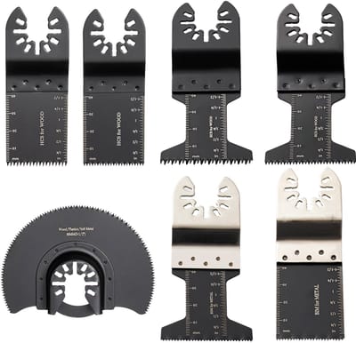 50 Stuks Oscillerende Zaagbladen – Snelsluit Set voor Multifunctionele Gereedschappen – HCS Zaagbladen voor Hout, Kunststof, Metaal, Spijkers en Schroeven – Compatibel met Dewalt, Dremel, Fein, Worx, Bosch, Makita en Milwaukee