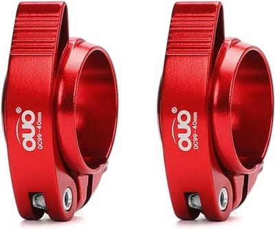 Aluminium Fietszadelpenklem voor 40/41 mm - Snelsluiting Zadelpenhalsband voor Vouwfiets, MTB en Racefiets