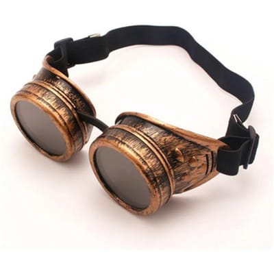 Lunettes de Soleil Steampunk Lunettes de Soudure Vintage Lunettes Cosplay Punk Marque de Designer Lentille Cinq Couleurs Arrivage Mode As Picture black