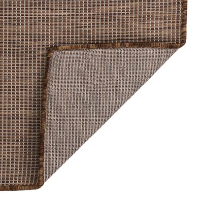 vidaXL - Buitenkleed - platgeweven - 160x230 - cm - bruin