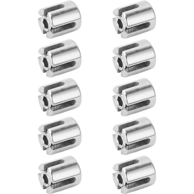 10 Stuks Kruisklem 316 Roestvrij Staal Hoge Treksterkte Kabel Reling Staalkabel Kruisklem