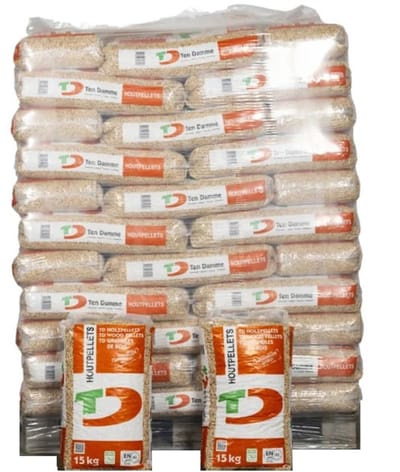 Ten Damme houtpellets Wit (990 kg) | ENplus A1 houtpellets | 100% Naaldhout