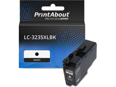 PrintAbout huismerk Inktcartridge LC-3235XLBK Zwart Hoge capaciteit Geschikt voor Brother