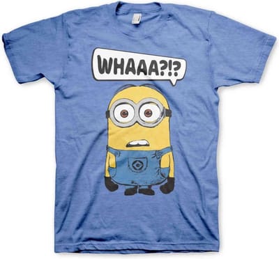 Minions Heren Tshirt -S- Whaaa?!? Blauw