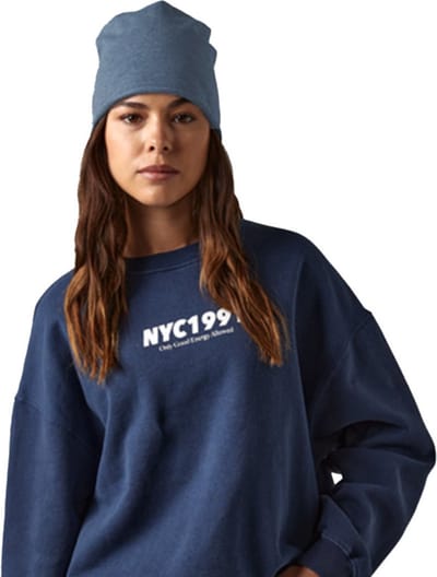 Beechfield Wintermuts Beanie Kiruna - denim blauw - heren/dames - jersey - lichtgewicht winter mutsen