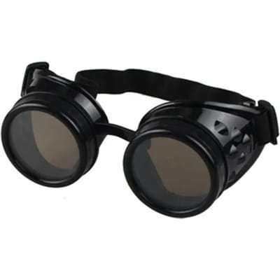 Mode Aankomst Steampunk Zonnebril Vintage Stijl Bril Lassen Punk Bril Cosplay Designer Vijf Kleuren Lens As Picture black