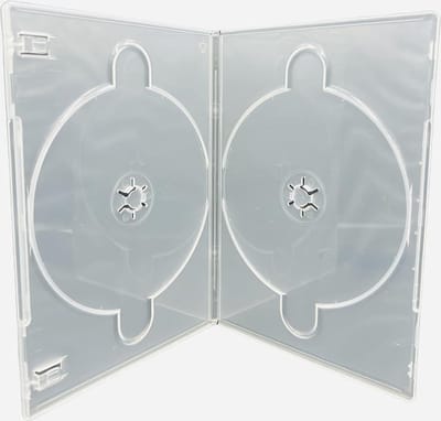 10 Double Clear Slim 7mm Back DVD CD BLU RAY Case Dragon Trading - Pack of 10 Pieces