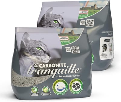 SnelShoppen - Kattenbakvulling Klonterend Mineraal Carboniet 8 Liter 2 Stuks - Ideaal voor Kattenbak, Geurabsorberend en Stofvrij