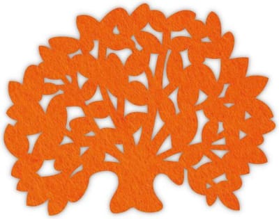 Boom vilt onderzetters - Roze - 6 stuks - 11 x 10 cm - Tafeldecoratie - Glas onderzetter - Cadeau - Woondecoratie - Woonkamer - Tafelbescherming - Onderzetters Voor Glazen - Keukenbenodigdheden - Woonaccessoires - Tafelaccessoires