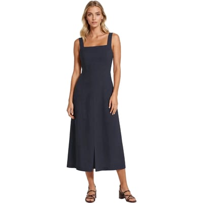 Vierkante Hals Jurk Dames Haris Cotton