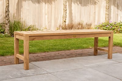 Teak tuinbank zonder rugleuning Bergamo 150cm