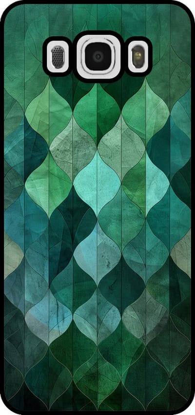 Smartphonica Telefoonhoesje Geschikt voor Samsung Galaxy J5 2016 met groene bladeren opdruk - TPU backcover case green leaf design - Groen geschikt voor Samsung Galaxy J5 2016