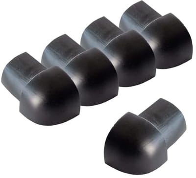 5x Buitenhoekprofiel voor Tegelprofiel 10mm - Geanodiseerd Aluminium Kwartcirkelprofiel Zwart
