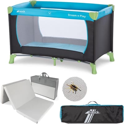 Reisbed Baby - Babybedje Opvouwbaar - Veilig Slapen Onderweg - Inclusief Matras Insectennet - 127.5 x 69 x 76 cm
