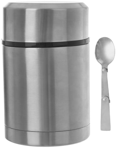 Orion - Thermosfles - Roestvrij Staal - 650ml - Dubbele Isolatie - Inclusief Lepel