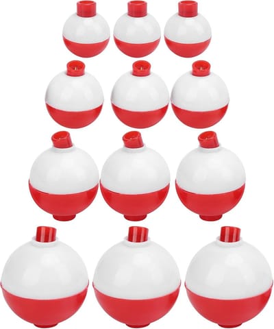 Visloodjes Set - Vangst Indicatoren - Vliegvissen - Stevig ABS Kunststof - Verschillende Maten - Rood Wit
