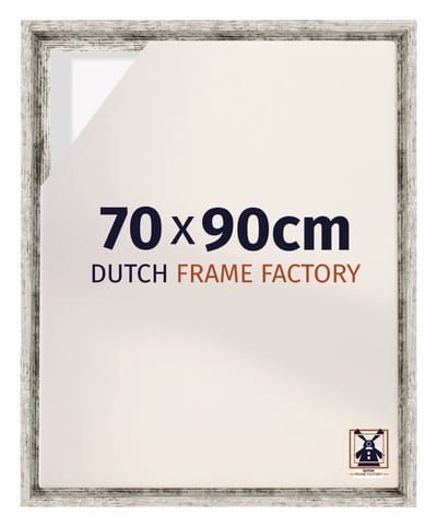 Baklijst 70x90 cm - Wit Vintage - Geschikt voor Canvasdoek - MDF Baklijst Lausanne