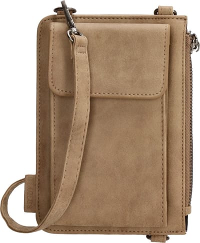 Beagles Ceclavin Telefoontasje Dames - Crossbodytas met telefoonvak - Schoudertas van Imitatieleder - Taupe