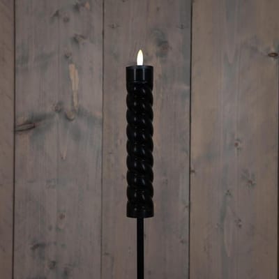 Solar Fakkel - Tuinverlichting Fakkel - Buiten Sfeer Creëren - Zonne-energie - 97 cm - Zwart