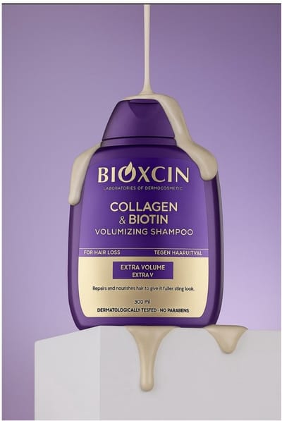 Bioxcin - Volume Shampoo - Biotine & Collageen - Tegen Haaruitval - 3 x 300 ml