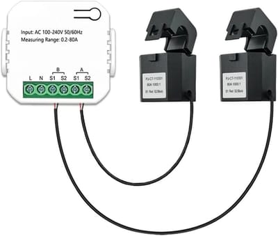 Energieverbruiksmeter - Slimme Meter - Stroomverbruik Monitoren - Bidirectionele Meting - Compact Formaat - Wit