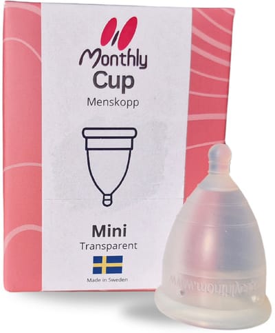 MonthlyCup menstruatiecup van medische siliconen - mini - S - Transparant