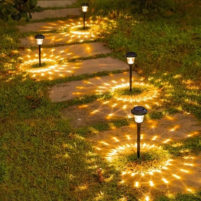 Nivard Tuinverlichting - Tuinlampen - Buitenverlichting - Tuin Verlichting - Led Lamp - Licht - Op Zonneenergie - LED - Warm Licht - Sensor - 6 stuks