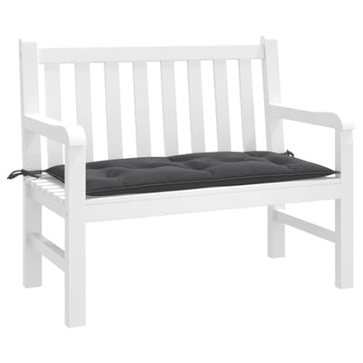 vidaXL - Tuinbankkussen - 100x50x7 - cm - stof - gemêleerd - antracietkleurig