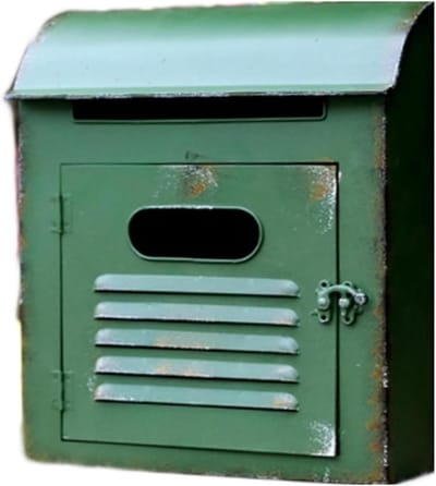 Brievenbus Muur - Postbakje Landelijk - Post Ontvangen - Afsluitbaar Ontwerp - 26cm Breed - Antiek