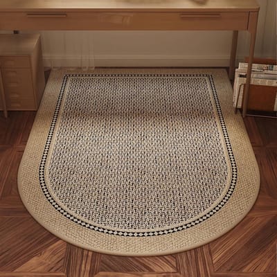 Vloerbeschermer Bureaustoel - Vloermat Bureau - Hardhouten Vloeren - Machinewasbaar Easy Glide - 100 x 160 cm - Bruin