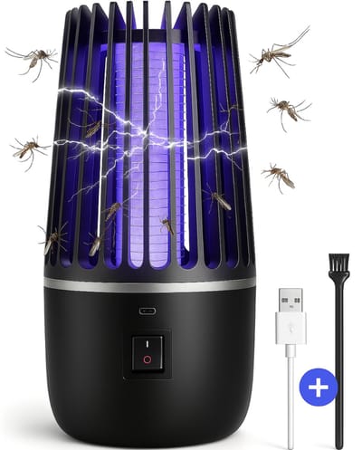 Nince Muggenlamp - Draadloze Muggenvanger met UV Licht - Voor Binnen & Buiten - Stil & Veilig - Oplaadbaar via USB - Zonder Chemische Middelen