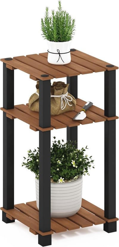 Houten bijzettafel met 3 niveaus - Voor binnen en buiten - Duurzaam en functioneel