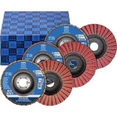 PFERD TOOLS 44698006 SET PVZ 125 CO-COOL Lamellenschijf Diameter 125 mm Boordiameter 22.23 mm Aluminium, Legering op kobaltbasis, Legering op nikkelbasis,